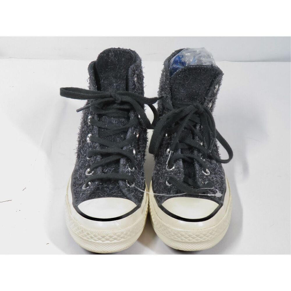 Converse Chuck 70 High Top Black Furry Suede Sneakers Women 6.5 - Picture 2 of 7